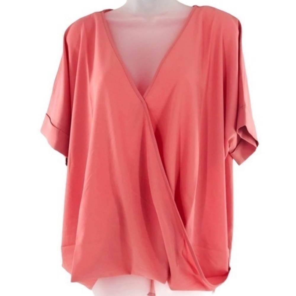 PLUS WOVEN HEAVY DOBBY LAYERED BLOUSE